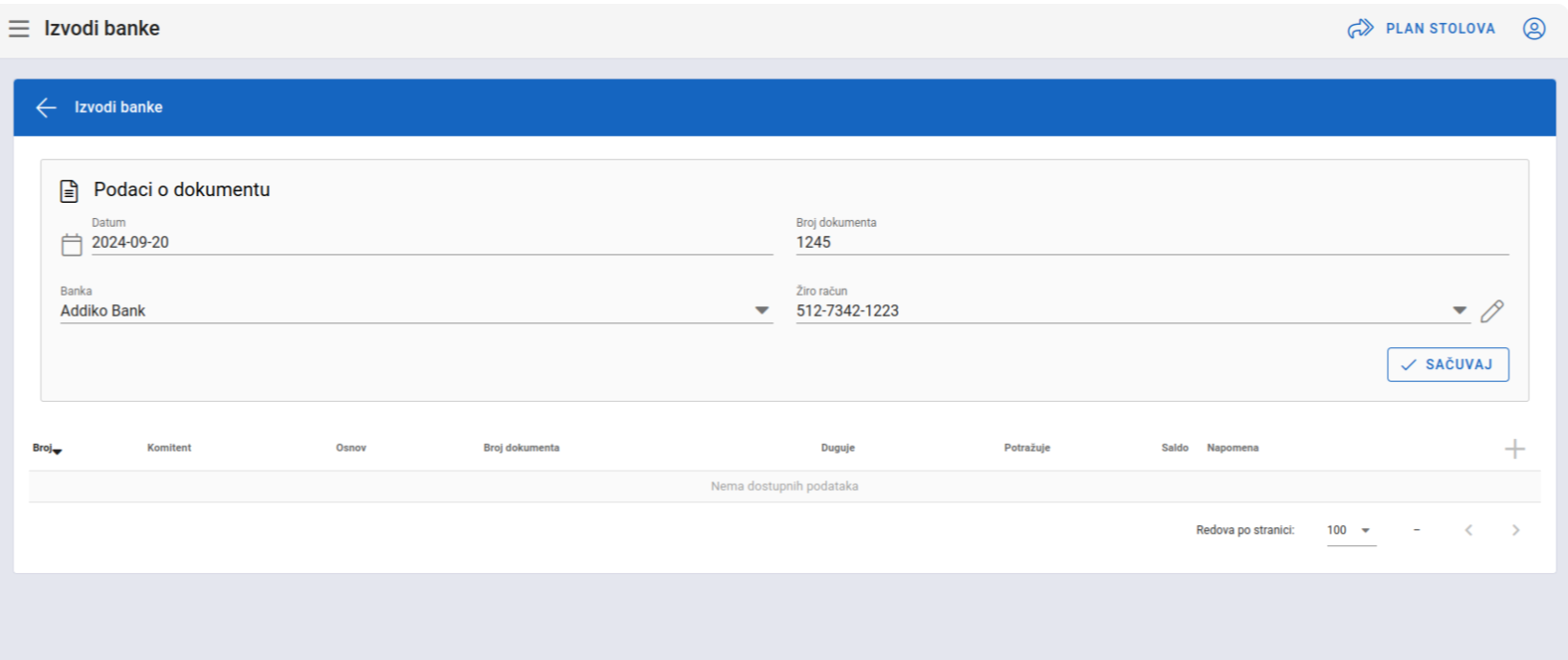Add bank statement