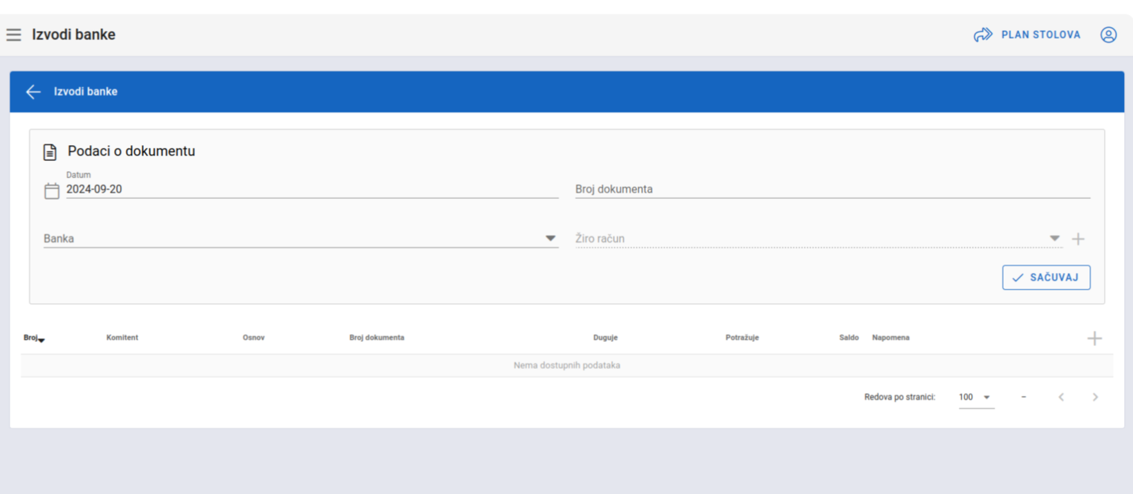 Add bank statement