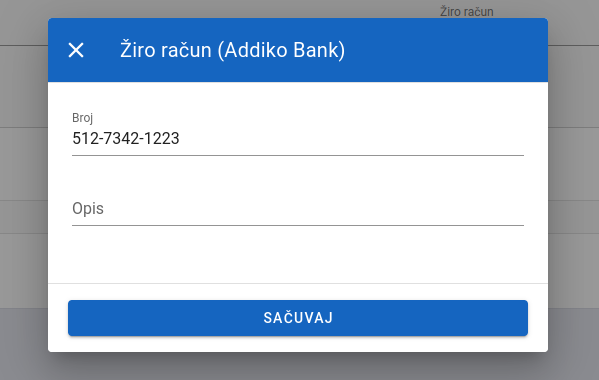 Change bank account