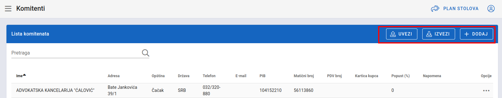 Import clients