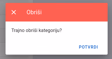 Delete category