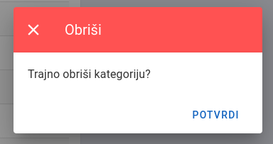 Delete category