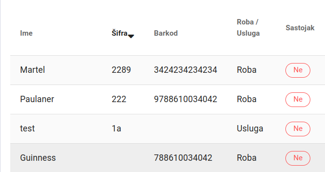 Search inventory by code