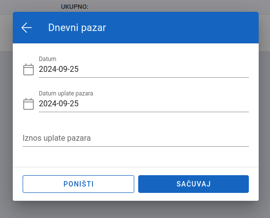 Add daily cash