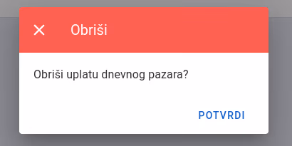 Confirm delete