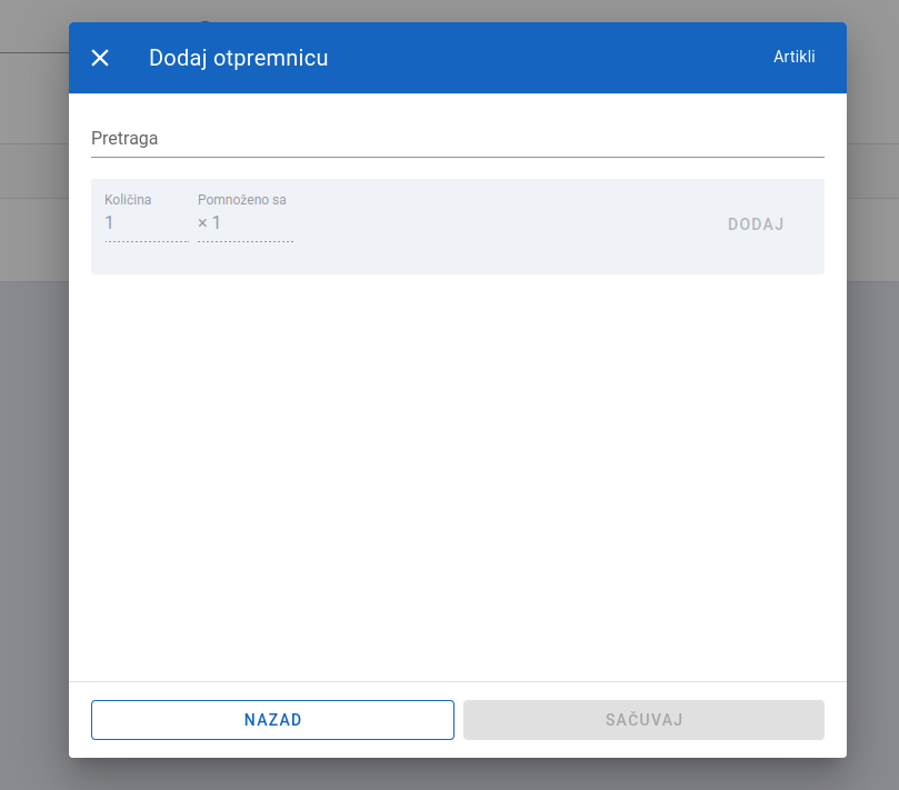 Second part of add delivery-out note-form