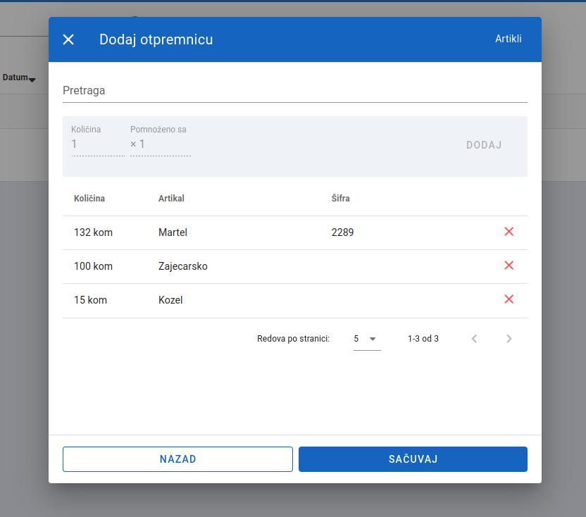 Second part of add delivery-out note-form completed