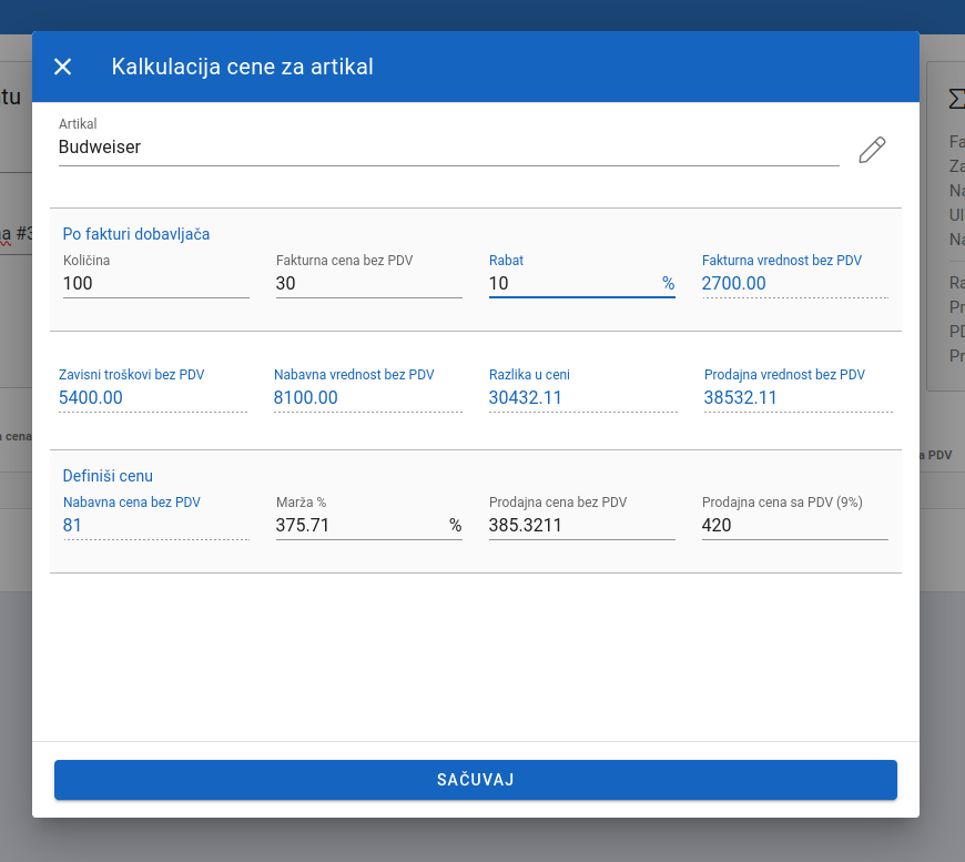 Add price calculation 2 complete