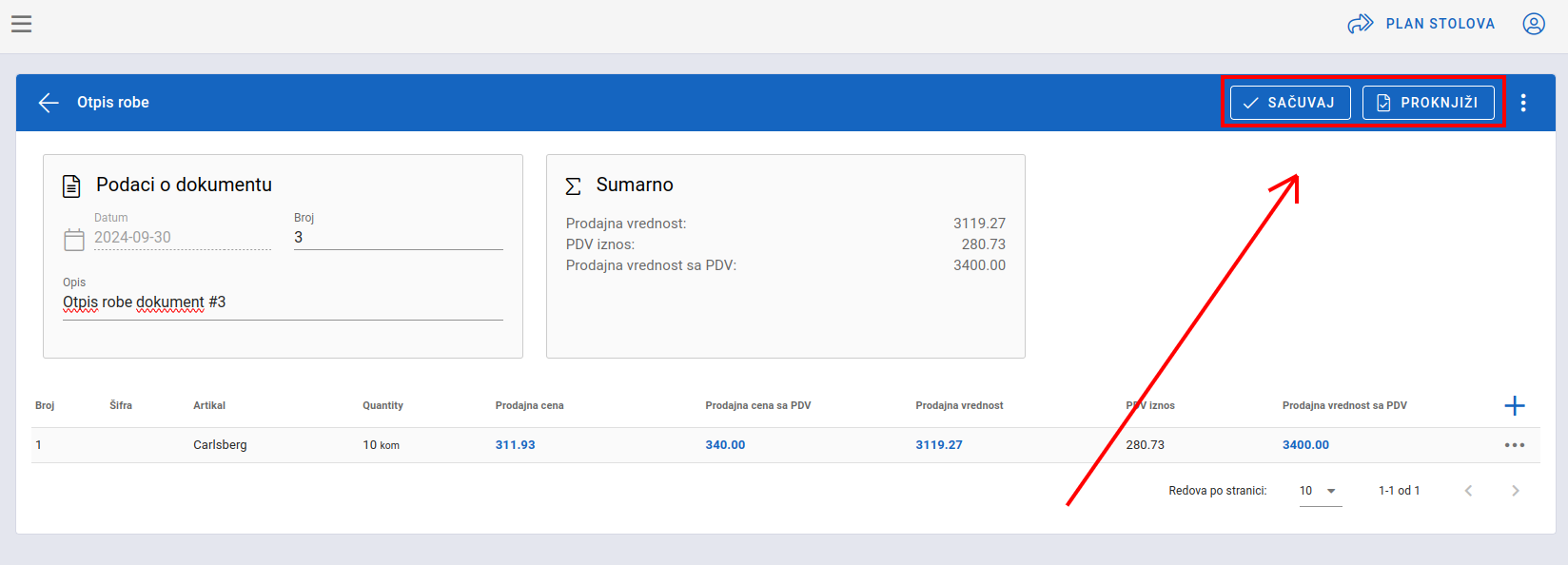 Save and book buttons