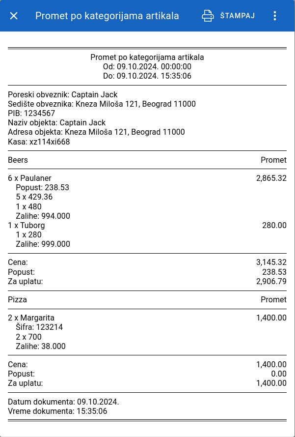Sales reports 10