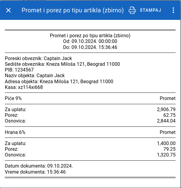 Sales reports 12 printing