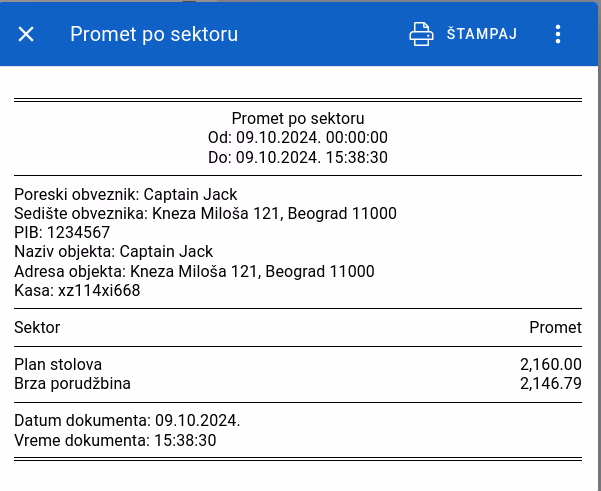 Sales reports 13 printing