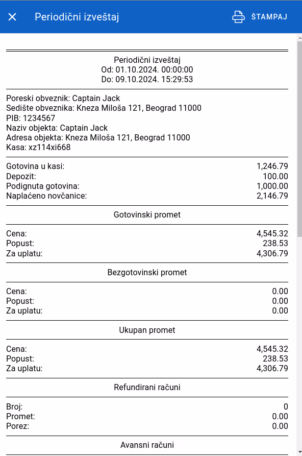 Sales reports 3 printing