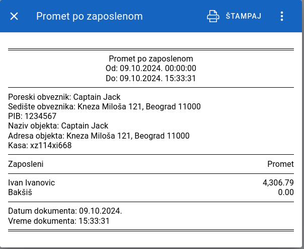 Sales reports 8 printing