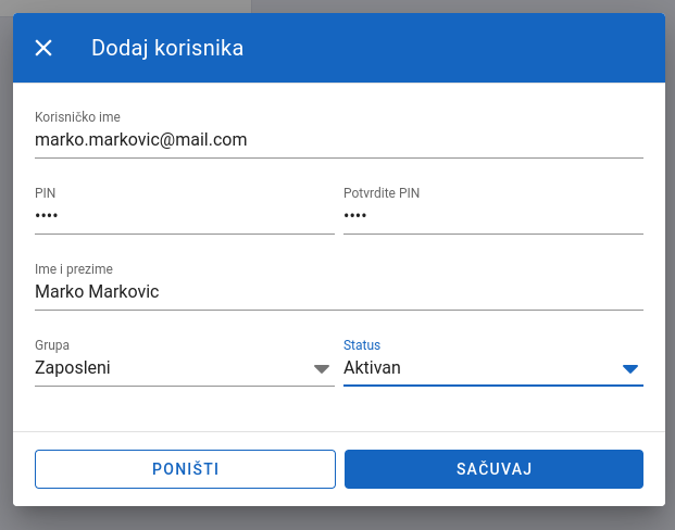Add user completed