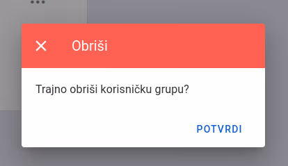 Delete user group warning