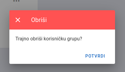 Delete user group warning