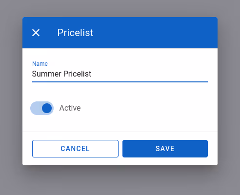 Add Pricelist