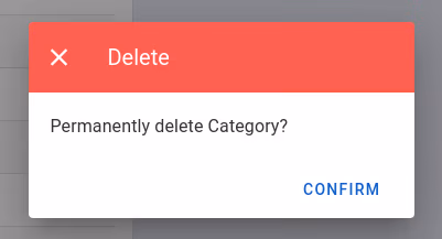Delete category