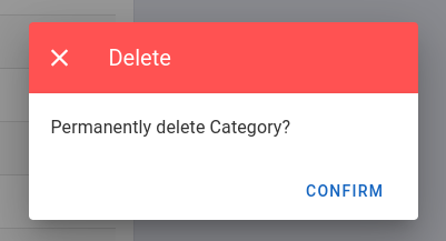 Delete category