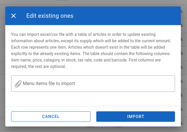 Edit existing ones