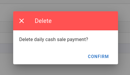 Confirm delete