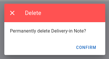 Confirm delete delivery-in