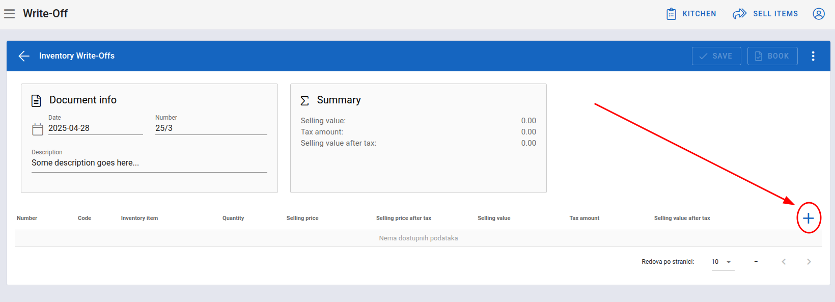 Add items to document icon