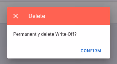Confirm delete