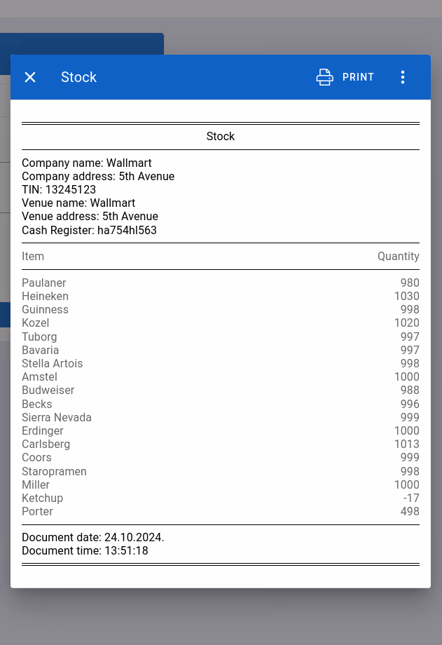 Sales reports 14 printing