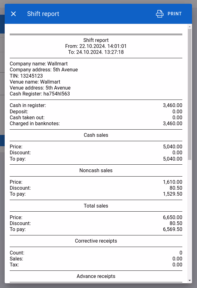 Sales reports 4 printing