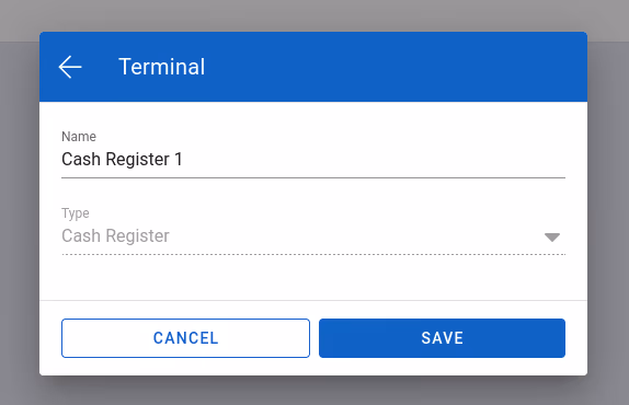 Edit terminal