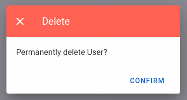 Delete user window