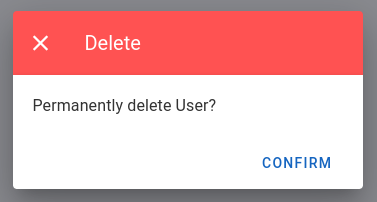 Delete user window