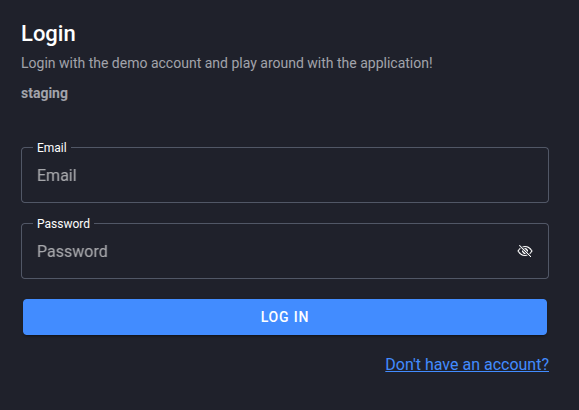 Login form