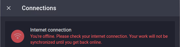Failed WiFi connection window