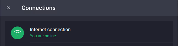 WiFi connection window