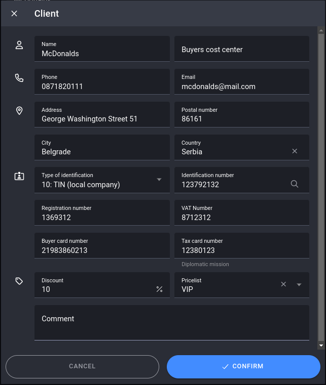 Add client complete