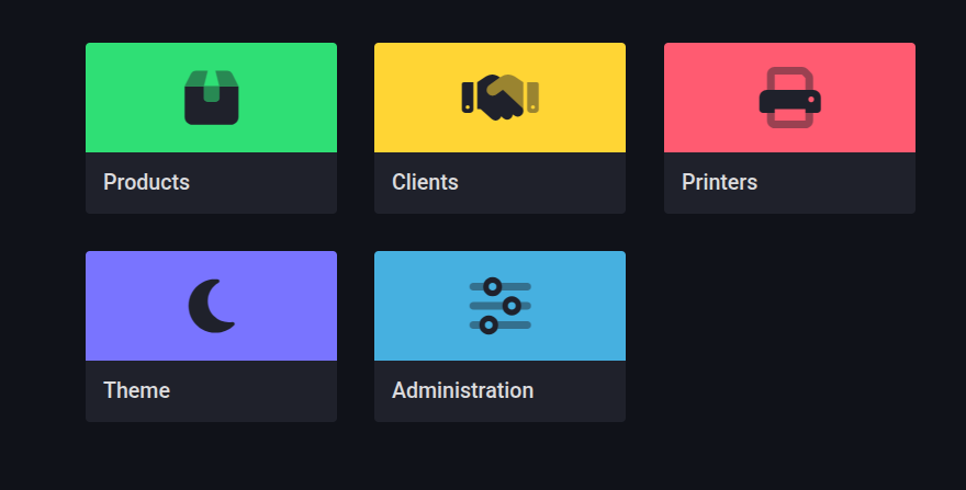 Options screen