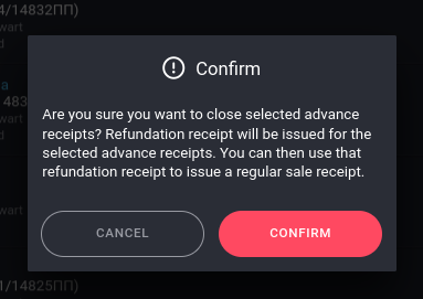 Closing advanced