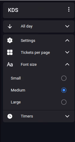 Font size