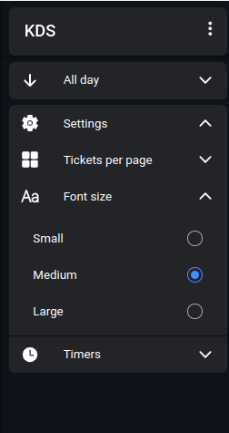 Font size