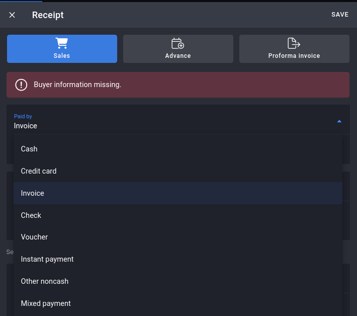 Payment options