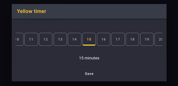 Yellow timer