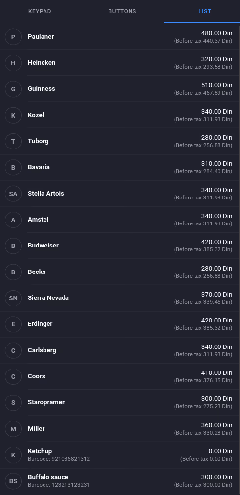 Articles list