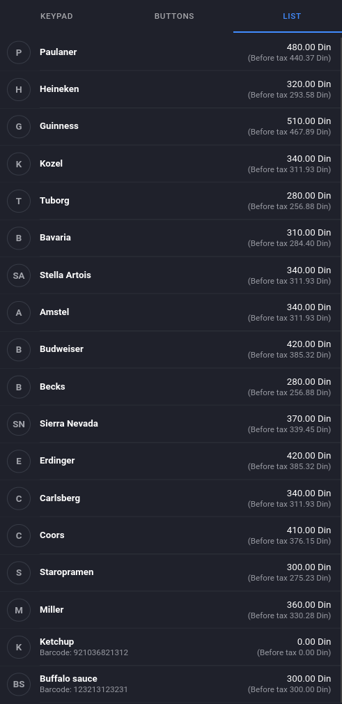 Articles list