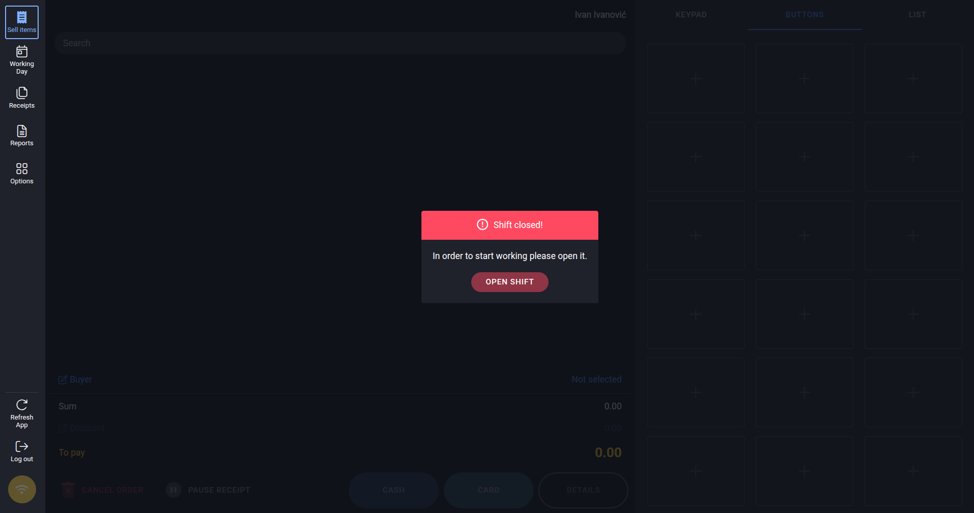 Sales disabled