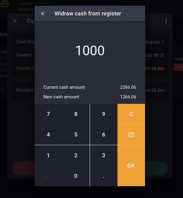 Take cash