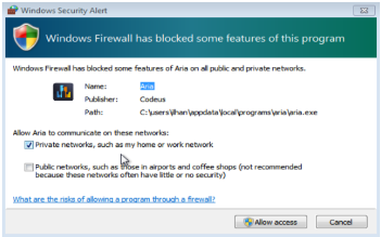 Allow access to install application