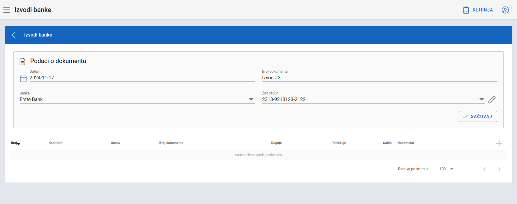 Add bank statement